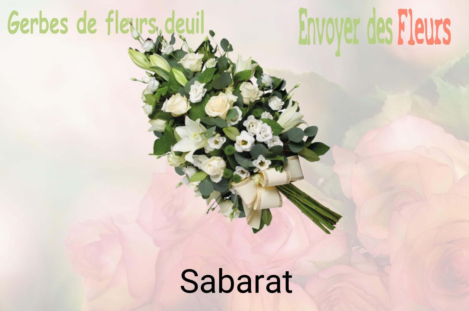 Gerbe de fleurs de deuil livrée à Sabarat
